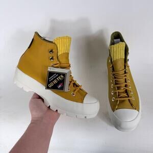 Converse Chuck Taylor All Star Boots Women's 9 Yellow Lace-Up High Top Shoes